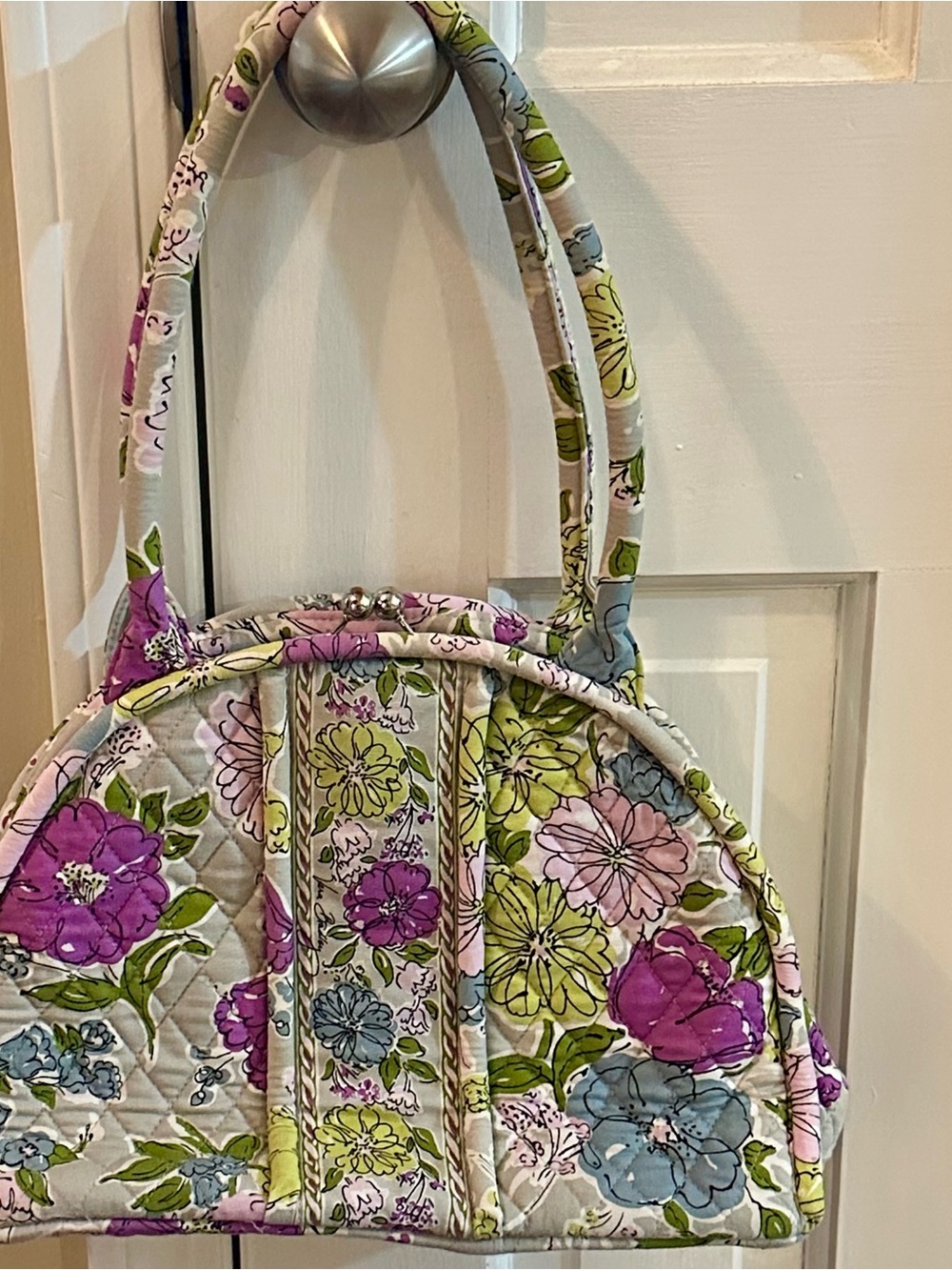Vera Bradley Floral Kisslock Quilted Purse Handbag